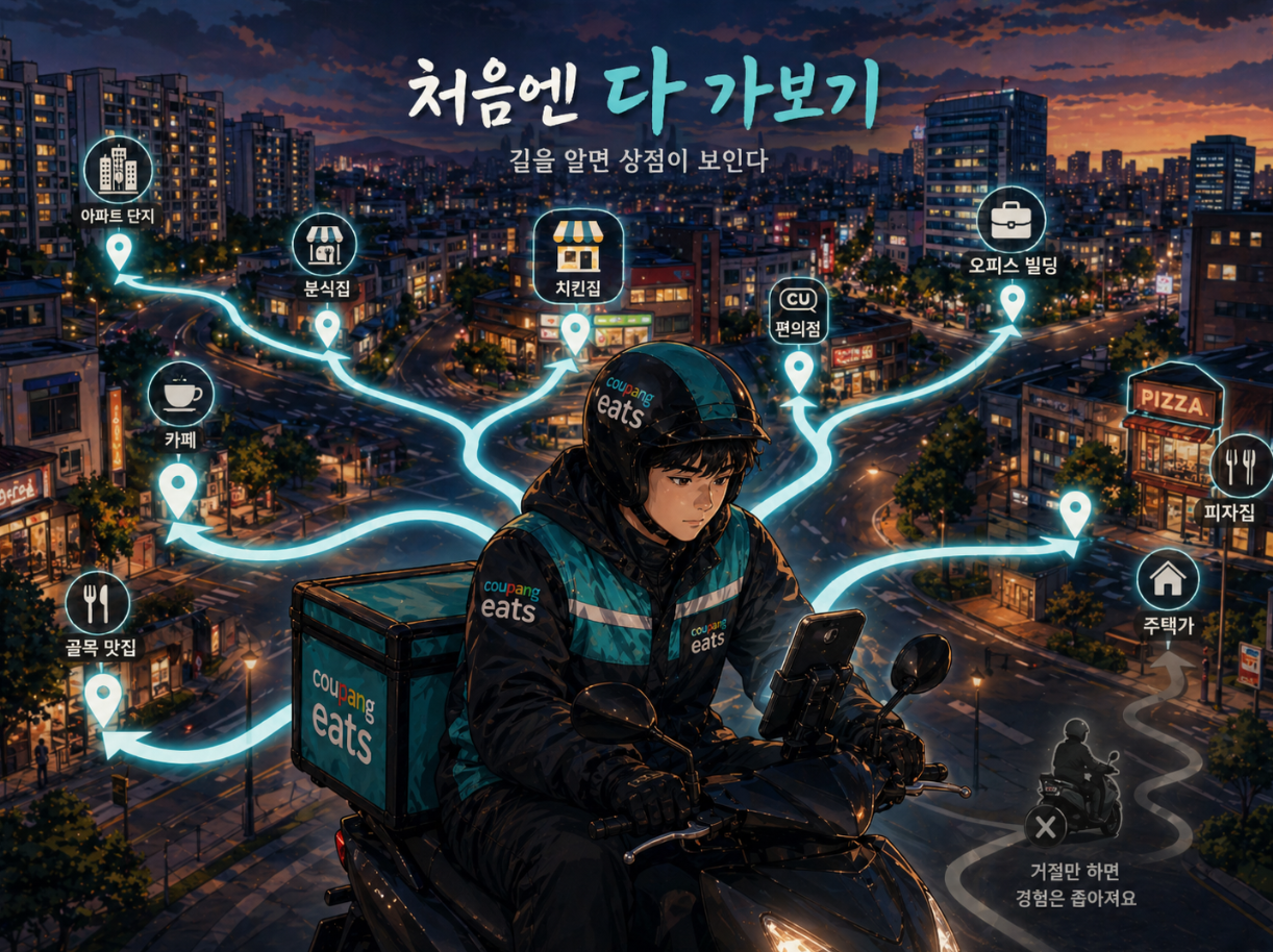 배달파트너가 처음이라면 거절없이 다 가보는게 좋다는사진